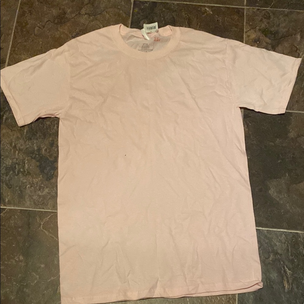 Unisex Pink Short Sleeve Crew Neck T-Shirt